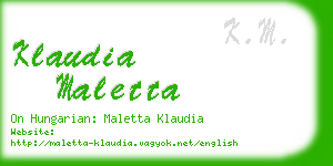 klaudia maletta business card